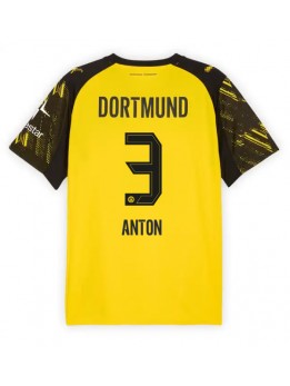 Moški Nogometna dresi replika Borussia Dortmund Waldemar Anton #3 Domači 2025-26 Kratek rokav Moški Nogometna dresi replika Borussia Dortmund Waldemar Anton #3 Domači 2025-26 Kratek rokav